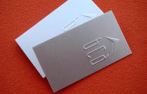 Professional printing high-grade color business card bronzing silver bump business card 2 boxes