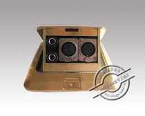 Full copper ground inserts Pop-up Flooring Ground Socket two-digit Carnon Carnon Two-place 6 35 Microphone socket