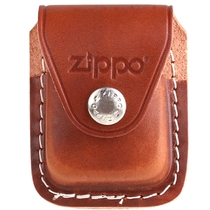 Original counter ZIPPO imported leather cowhide brown leather case(with steel buckle and leather buckle selection)