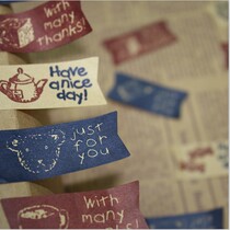 Packaging appliquity Afternoon Tea Series Seal Stickers Small Bear Biscuit bag decorated with 30 pieces