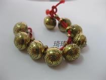8MM Chinese retro buckle clothing disc buckle pure brass Tai Chi gossip button evil bracelet accessories