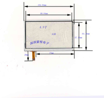 4 3 inch fourth-wire resistive touch screen peripherals 104 * 64 GPS navigation touch screen touch screen