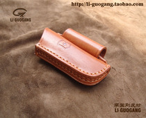  Handmade first layer cowhide Swiss army knife and flashlight with cover and bag(Li Guogang Leather Workshop)