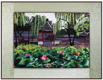 Su embroidery finished home decoration process Suzhou embroidery hand embroidery Shu embroidery living room decoration hanging painting Garden machine embroidery