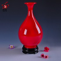 Runzhi Dehua ceramic vase home crafts Chinese safflower arrangement Modern wedding room home decoration ornaments