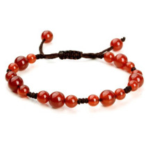 Natural red agate bracelet hand woven rope woven red agate adjustable bracelet for men and women