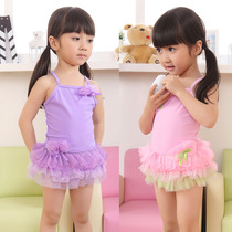 Girls swimsuit 2021 New children 2-3 years old Korean foreign air pure cotton inner lining skirt-like child female baby