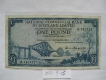 £ 1 £ 1 for a Scottish commercial bank 1959