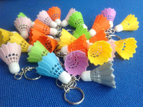  Full three-piece mini badminton pendant Plastic badminton keychain Gift trinkets Badminton racket