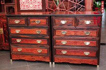 Xianzuo mahogany furniture red sour branch wardrobe drawer Chinese chest wood collection cabinet Ming and Qing lockers