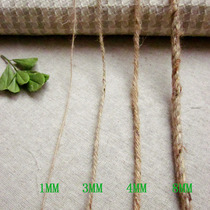 Jute rope natural burlap rope fine hemp rope Cowhide card tag diameter 1mm-8mm manual DIY photo rope 1 yuan