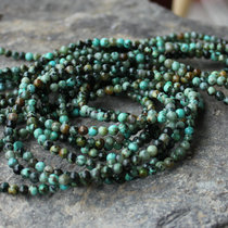 Natural African turquoise 6mm-8mm round beads diy semi-finished bracelet bracelet with bead accessories 40cm