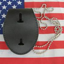 Metal badge pin type double-layer velcro type universal badge pendant Hanging chain Metal badge waist emblem leather pad