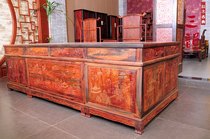 Mahogany furniture Laos red sour branch desk big desk desk throne Chinese Ming and Qing furniture 2 pieces