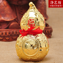 Brass gourd swing piece desk office Feng Shui Living room TV cabinet Guan Guan Crafts Decorations