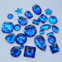 Non-porous acrylic flat-bottom Diamond Blue Package mobile phone shoes and clothing beauty diy accessories materials