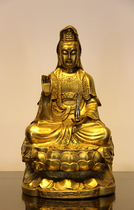 Haixin Buddha Buddhist supplies Solemn Buddha Statue Pure Copper Buddha Statue Guanyin of the Land