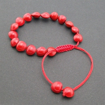 Natural Acacia bean bracelet red heart Bodhi Seed bead string men and women couple jewelry gift Red Bean factory supply