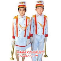 Student drum number suit flag bearer flag-raising suit red vertical band suit drum suit drum dress etiquette costume