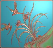 Mei orchid bamboo chrysanthemum writing table orchid door panel size 269*241 carving figure relief map gray scale