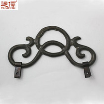 Yuanru COPPER sculpture CHINESE antique pure copper painting hook frame HANGING ring BLACK 12 6CM