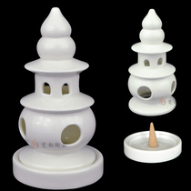 Creative white porcelain incense burner incense burner tower incense burner incense holder incense stick sandalwood incense burner home ceramics