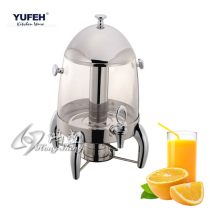 Luxury heating insulation Milk soy milk coffee Ding stainless steel refrigeration beverage machine transparent fruit juice tripod self-service tableware