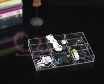 Factory direct acrylic crystal 6 grid storage box jewelry storage box sundries desktop storage box customized