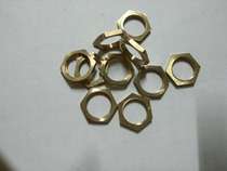 Copper hexagon nut hexagon and ring thin sheet and cap locking cap root Mother 2 minutes 4 minutes 6 minutes 1 inch