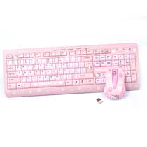 Silent Silent Wireless Mouse Keyboard Wired Suit Cute Girl Cartoon Notebook Desktop Home Office