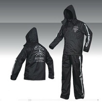 Motorcycle raincoat Mens raincoat Split raincoat Waterproof raincoat POLE raincoat Black skull flower