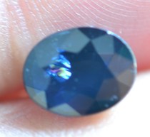 Natural Sapphire bare stone 7 * 9mm ink blue 2 8ct Dark Fire Magic Color Special