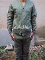 Special offer 87 vintage green pure cotton fleece pants mine underground work clothes warm fleece pants