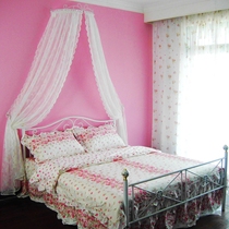 Golden bedroom original ins girl bedding Princess style household 1 2m bed simple Nordic bedside curtain shade curtain mantle