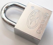 Stainless steel padlock lock anti-theft plated imitation steel padlock short beam padlock stainless steel coated white padlock