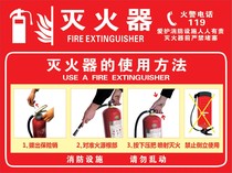 Fire extinguisher Fire hydrant Fire extinguisher use method Fire hydrant use method Stick logo Stick label