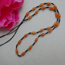 Exquisite topaz necklace road link old Topaz ball necklace lanyard pendant jade pendant