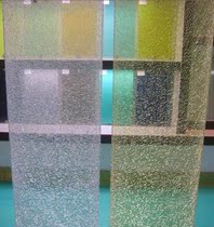 Clad screen special clip silk clip ice cracked glass glass 5 5 thickness porch partition glass background wall