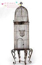 Iron Art Large Bird Cage Landing Bird Cage Large Scale Fancy Decorated Bird Cage Shooting Props Chandelier