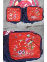 The old silk embroidery exquisite old pillow sleeve a set of pillow top a set of mandarin gold chicken picture 75cm