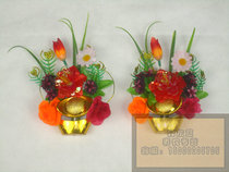 Funeral products Small flower basket A pair of sacrificial ornaments Funeral burial supplies White matter sacrificial storage ornaments Urn