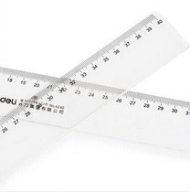 Able 6240 plastic transparent ruler 40 cm elementary school student stationery measuring tool ruler drawing with instrument ruler