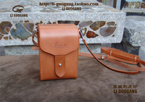 Hand-sewn leather pure cowhide SLR camera bag zoom camera shoulder backpack leather bag satchel custom