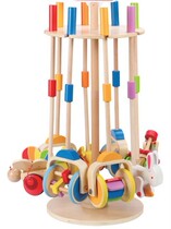 Push animal starting Set 6 pieces of early childhood education Park children wooden cartoon horizontal bar trolley Walker toy