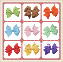 Childrens hair accessories Headdress Bow hair clip Candy color edge clip Girls ribbon hair jewelry