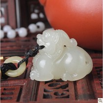 Hetian jade brave pendant exquisite pendant send certificate simple jewelry neckwear bo lian collar item