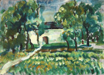 Scenery Oil Painting Wood Board Oil Painting Scenery Skein of Anhui Wuyuan Hongcun Oil Painting Color Creative Home Living Room Decoration