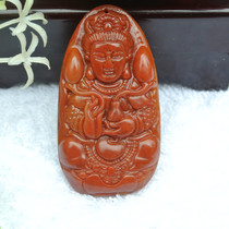 Yunnan Longling Huanglong Jade Guanyin pendant Jade Guanyin necklace pendant Mens and womens jade pendant necklace pendant