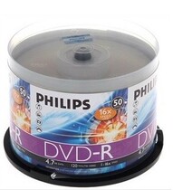 Philips Philips DVD-R 16 Speed 4 7GB 50 Tablets Barrel DVD Blank Burn CD
