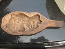Shandong Folk Collection entertainer carving pastry pasta food mould culture exhibition wood carvings lion head goldfish
